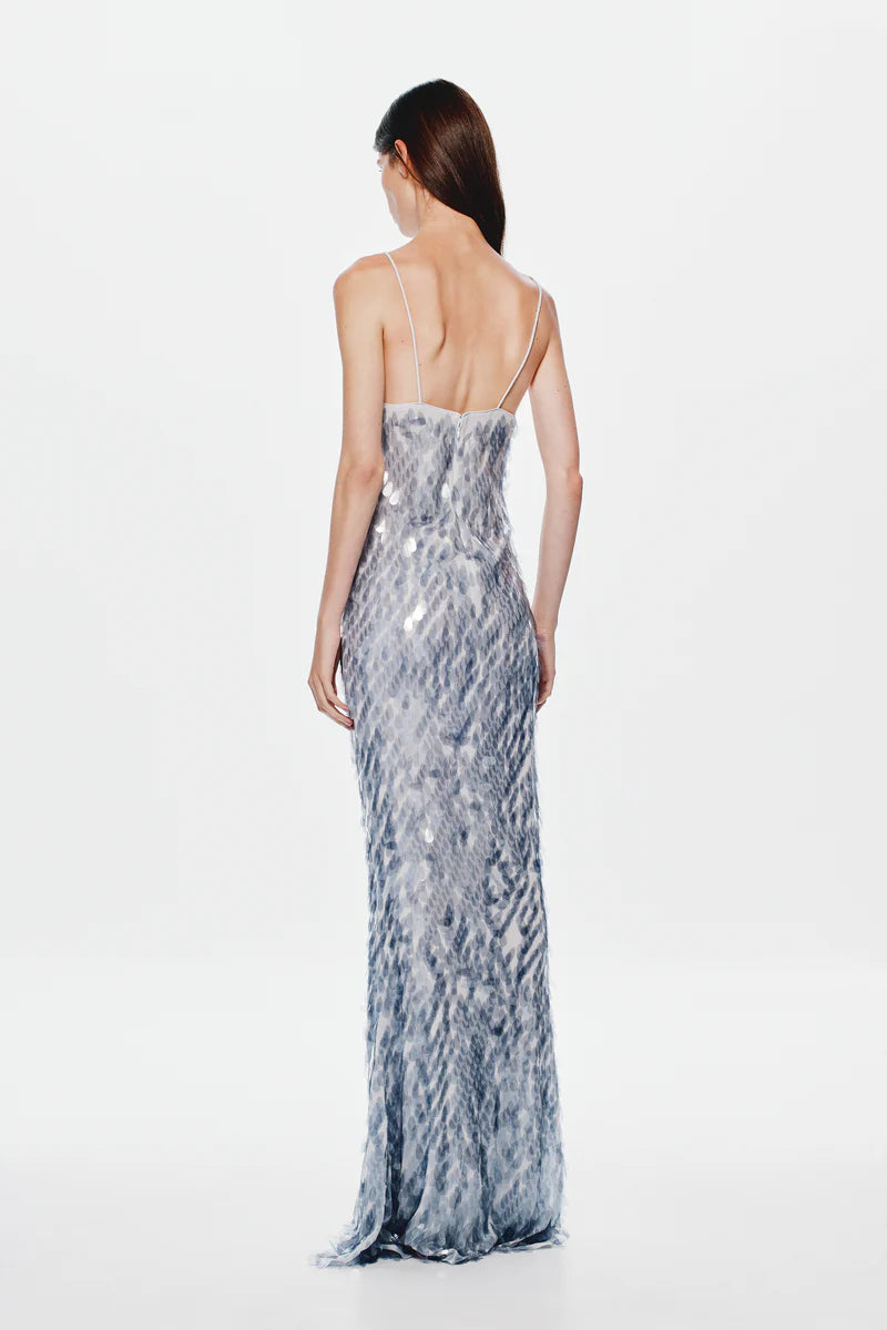 The Sapphire Sequin Dress - Dove Grey