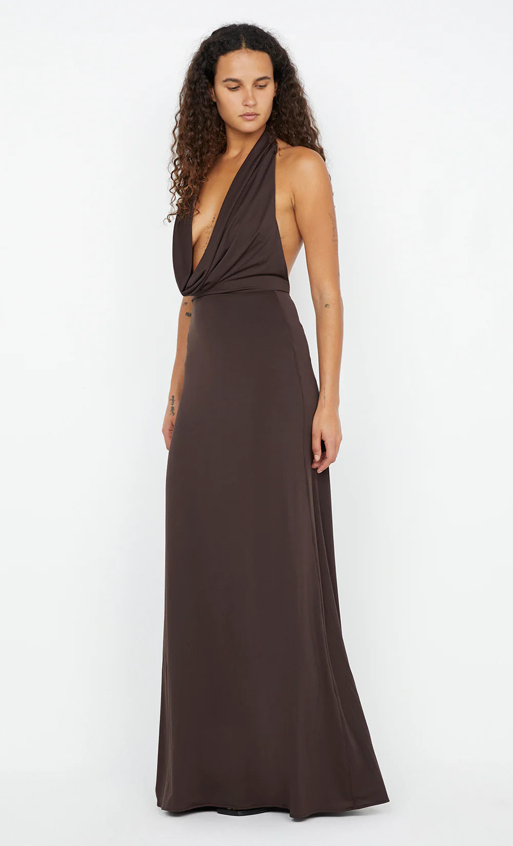 Nessie Cowl Neck Maxi Dress