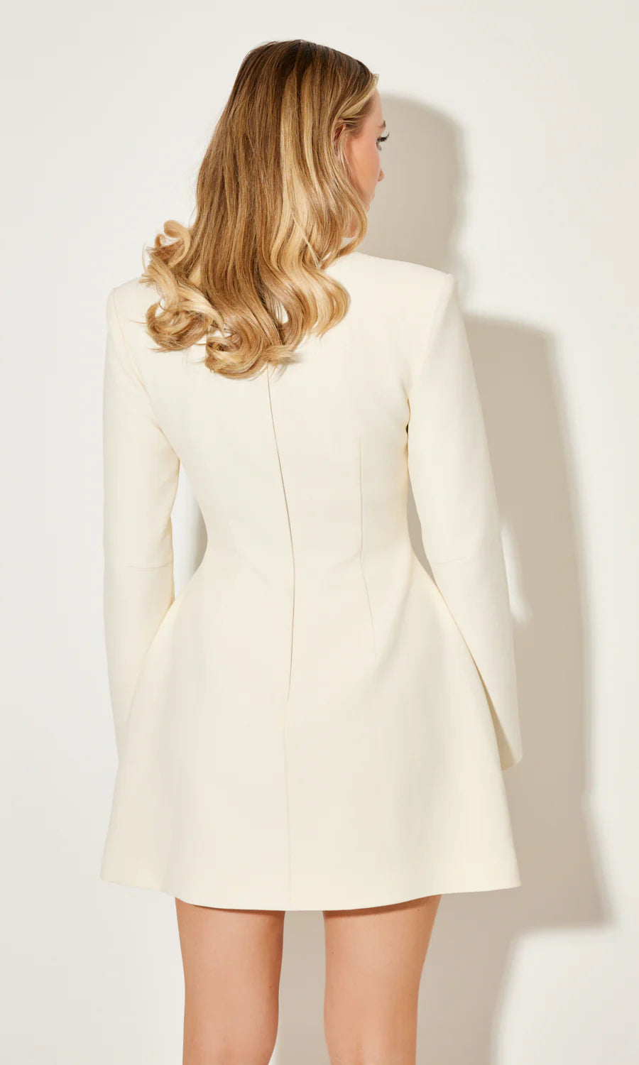 The Ultimate Muse Long Sleeve Button Down Dress - Ecru