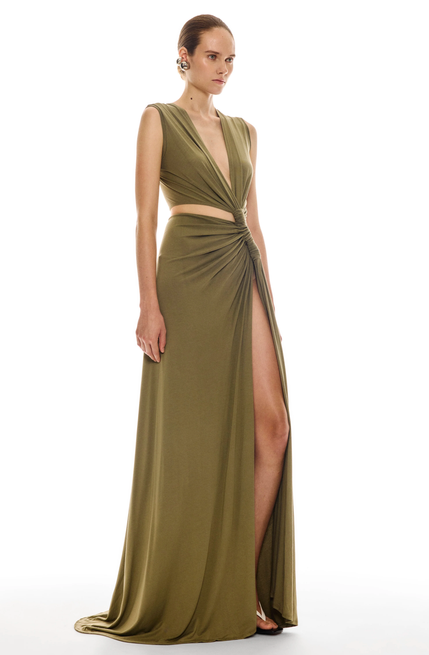 Triple Loop Dress - Olive
