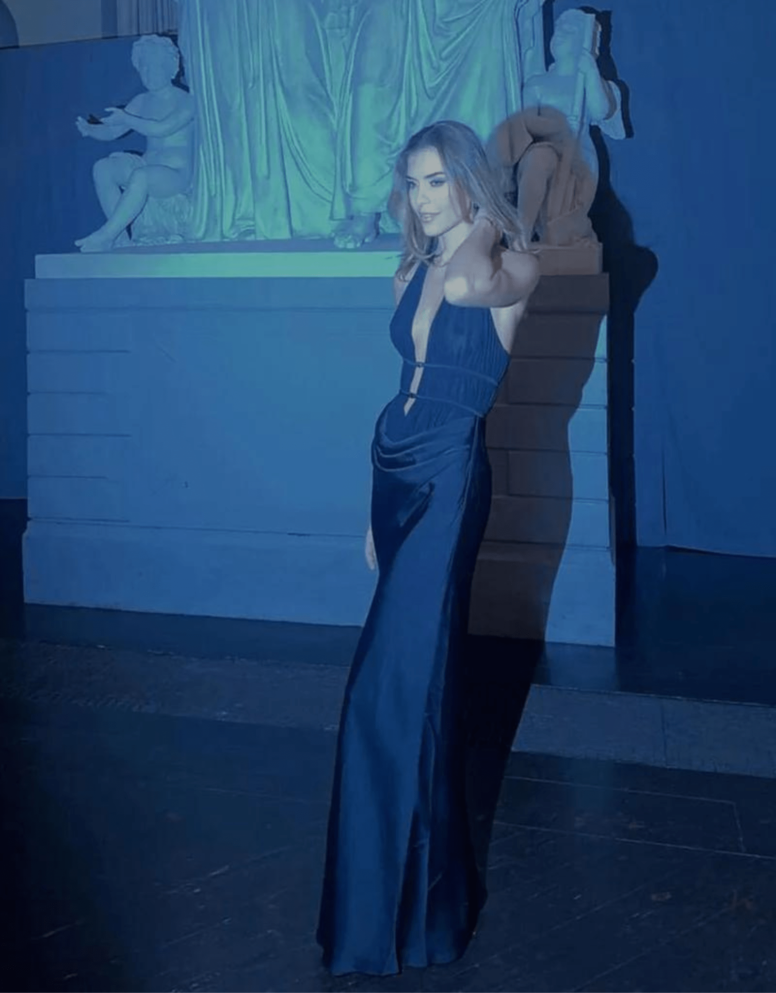 Celine Satin Maxi Dress - Misha - The Curate Club