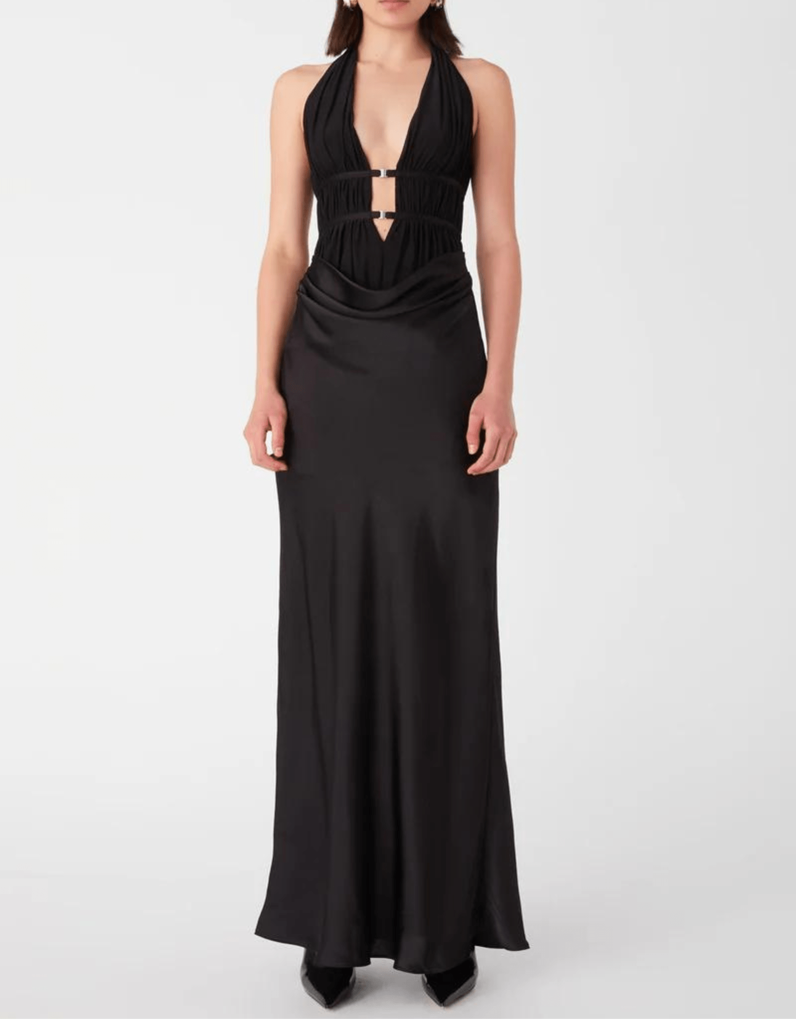 Celine Satin Maxi Dress - Misha - The Curate Club