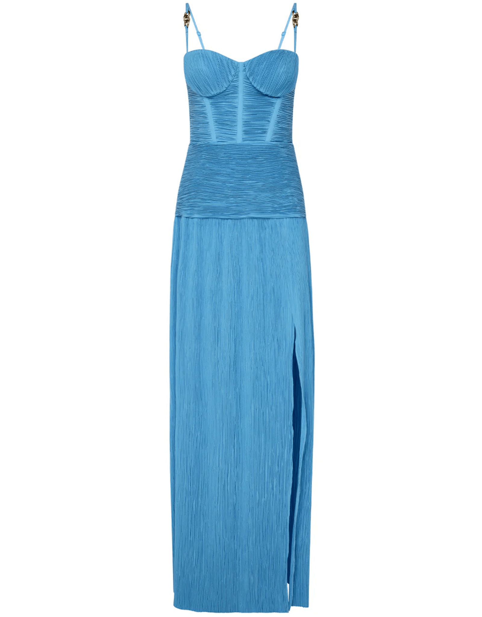 Double Time Pleat Dress - Cerulean Blue - Manning Cartell - The Curate Club