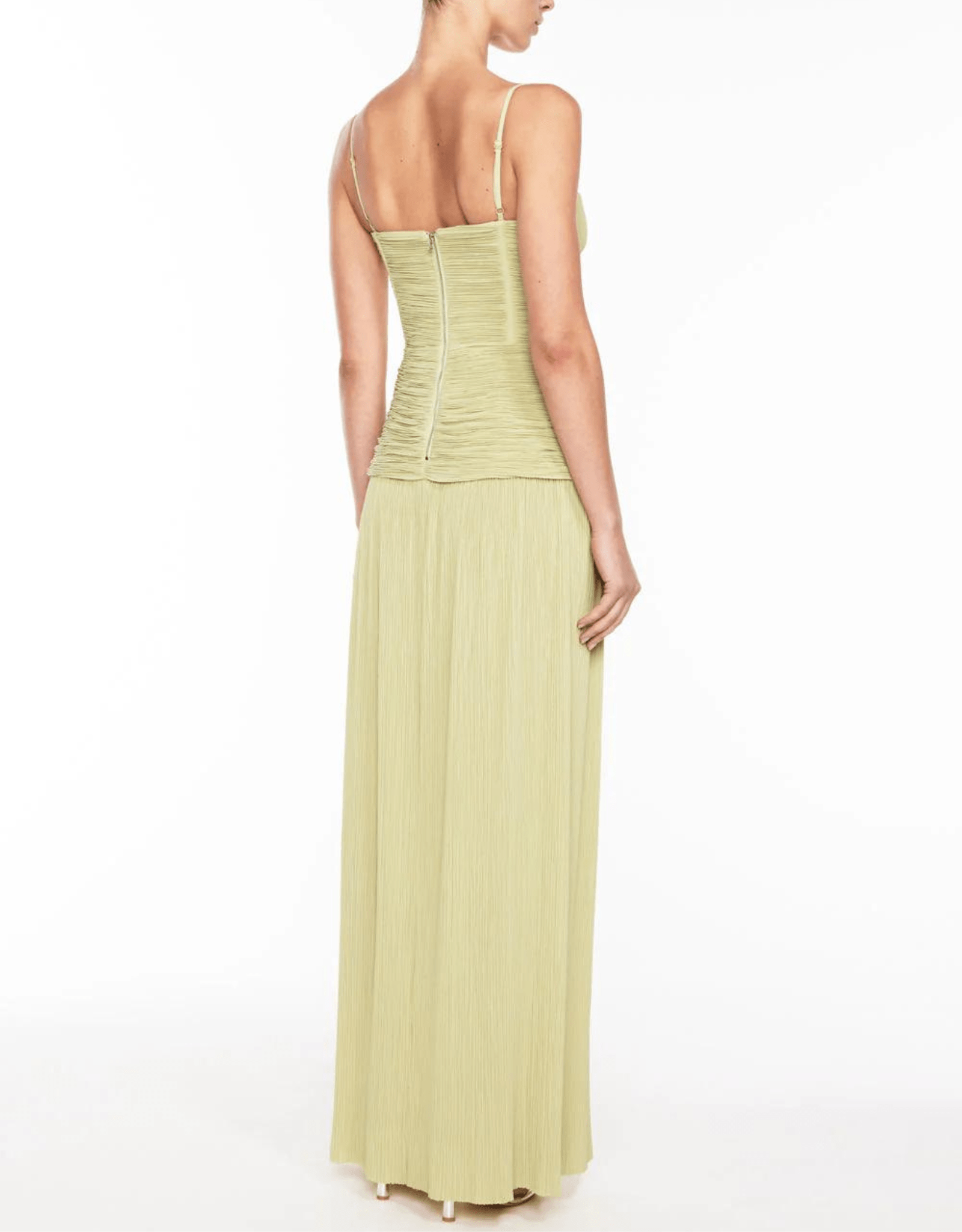 Double Time Pleat Dress - Pistachio - Manning Cartell - The Curate Club