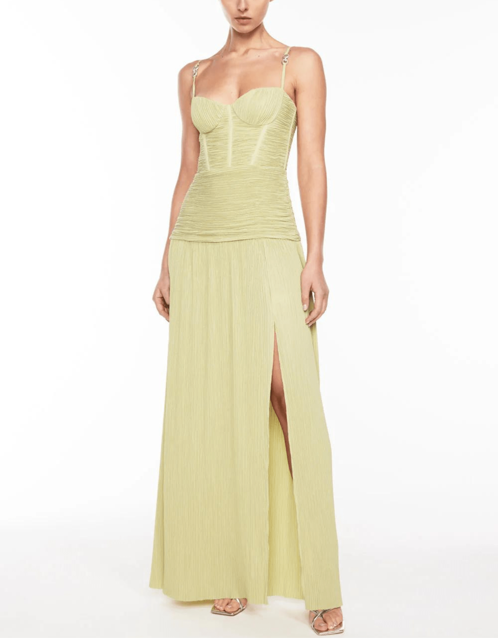 Double Time Pleat Dress - Pistachio - Manning Cartell - The Curate Club