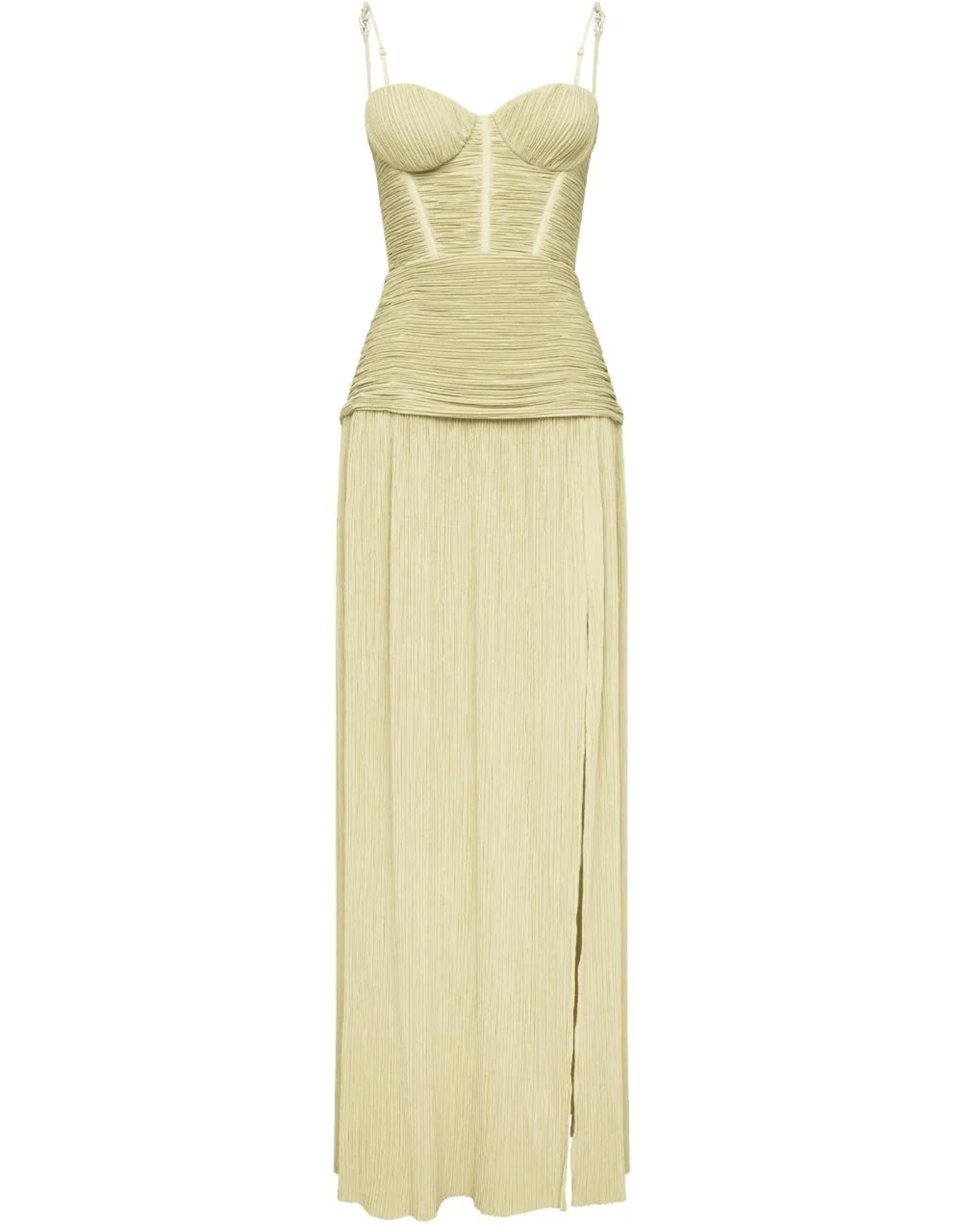 Double Time Pleat Dress - Pistachio - Manning Cartell - The Curate Club