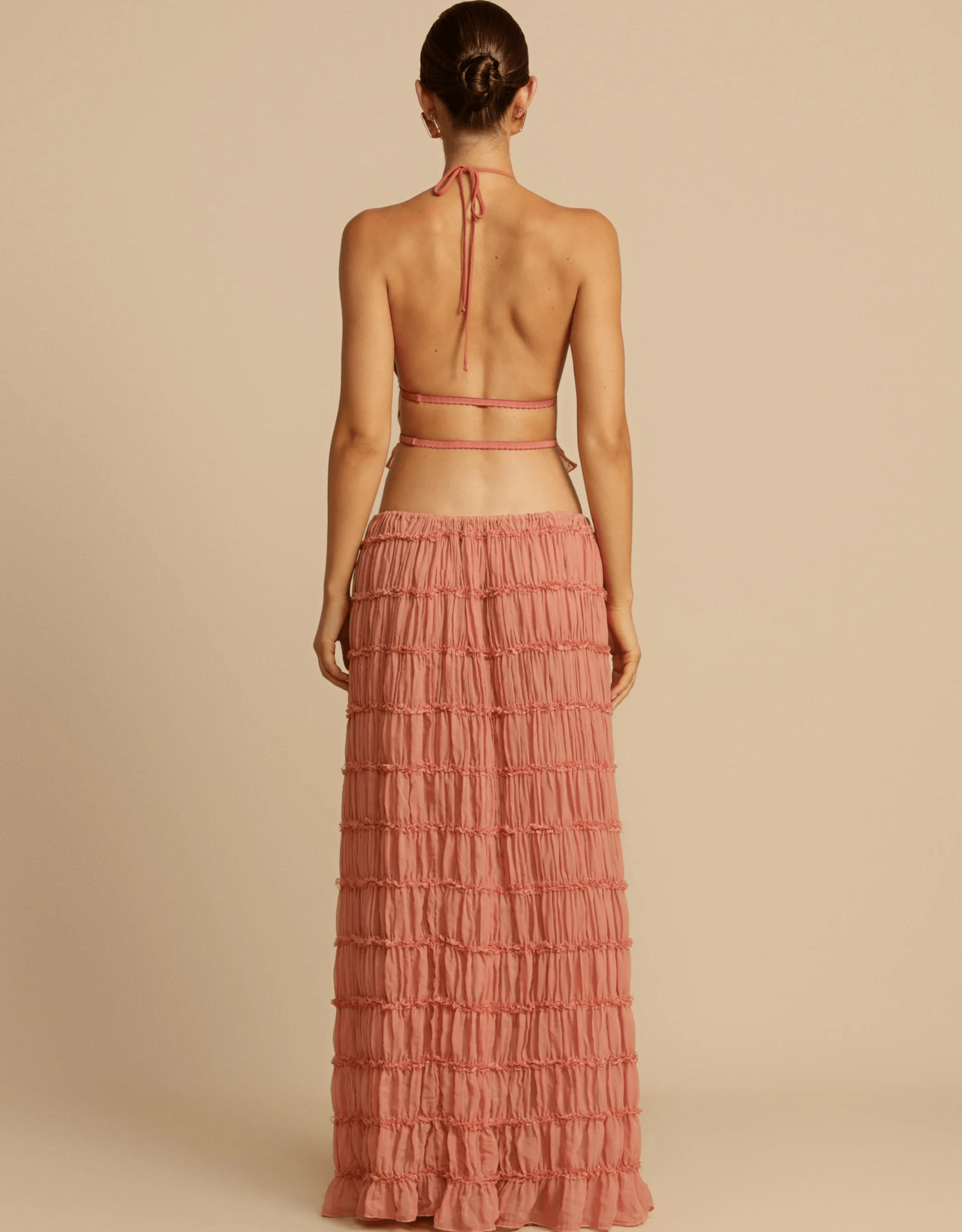 Juliette Halter Top & Skirt - Peach - Arcina Ori - The Curate Club