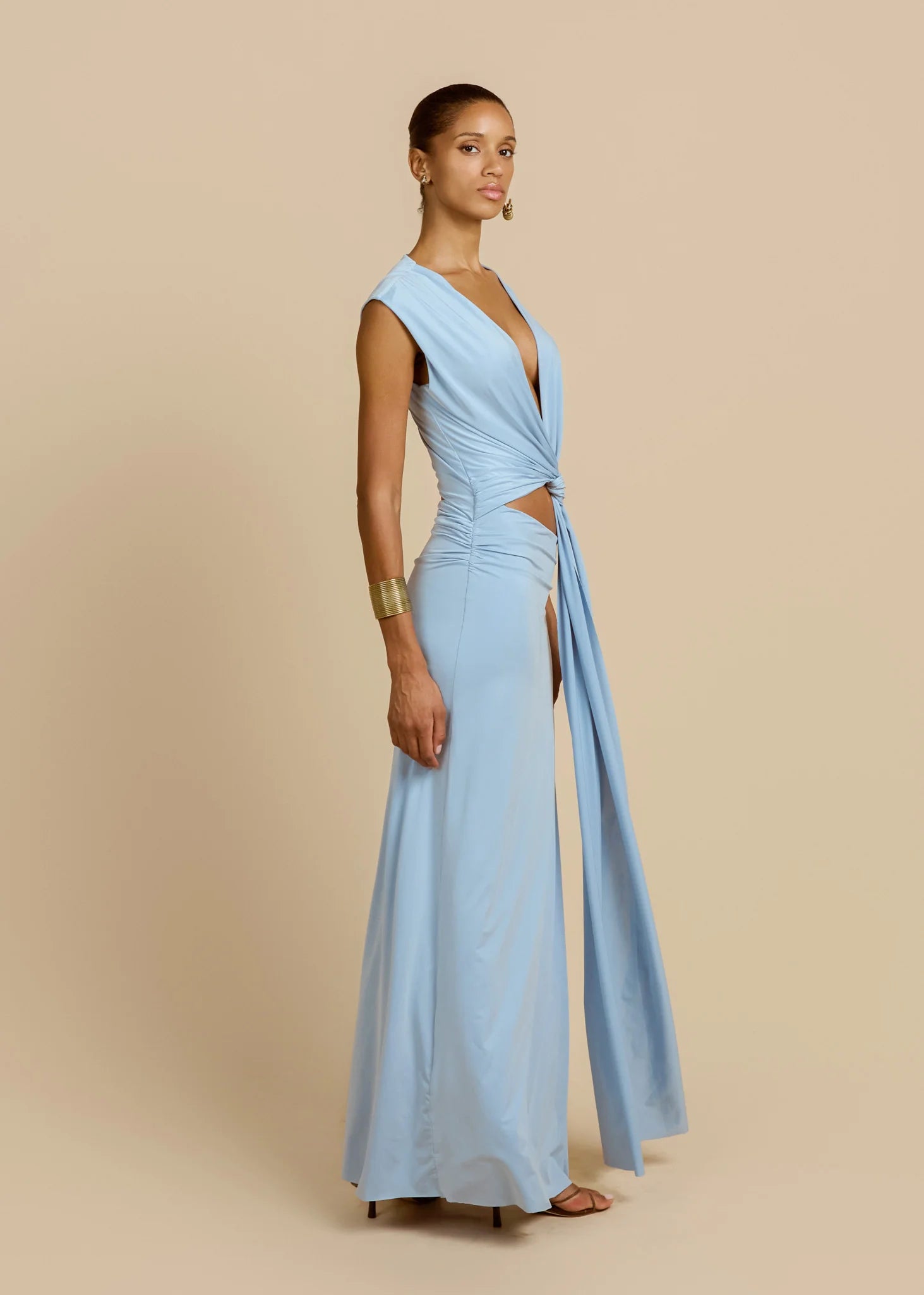 jade blue dress Jade Satin Floral Print Dress