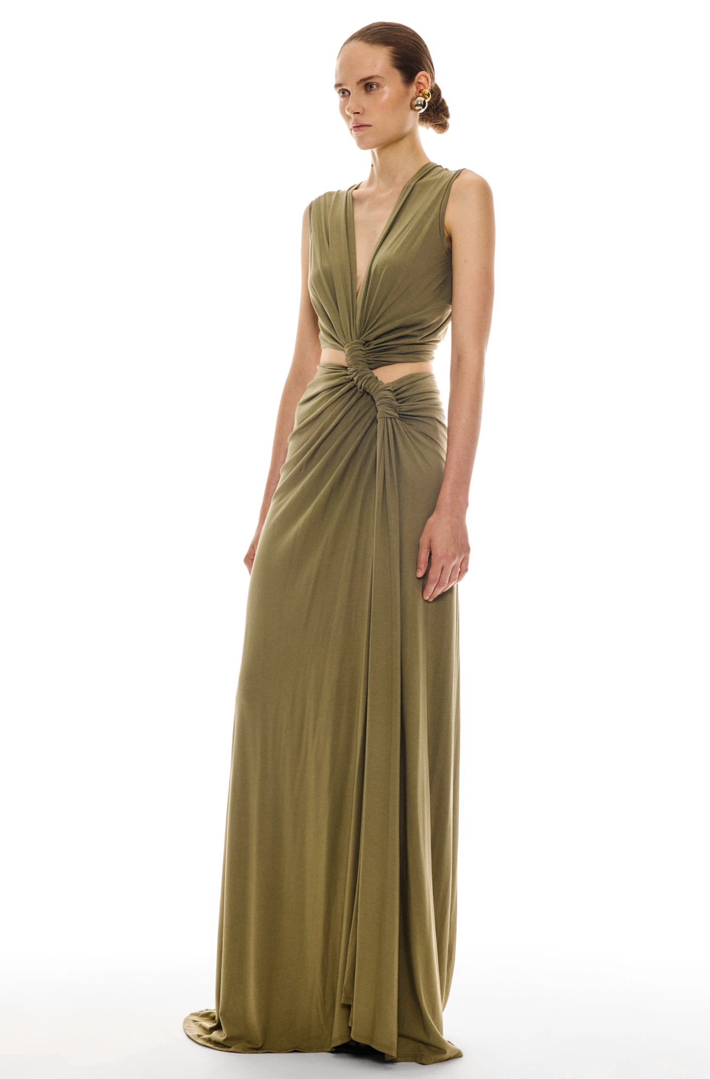 Triple Loop Dress - Olive