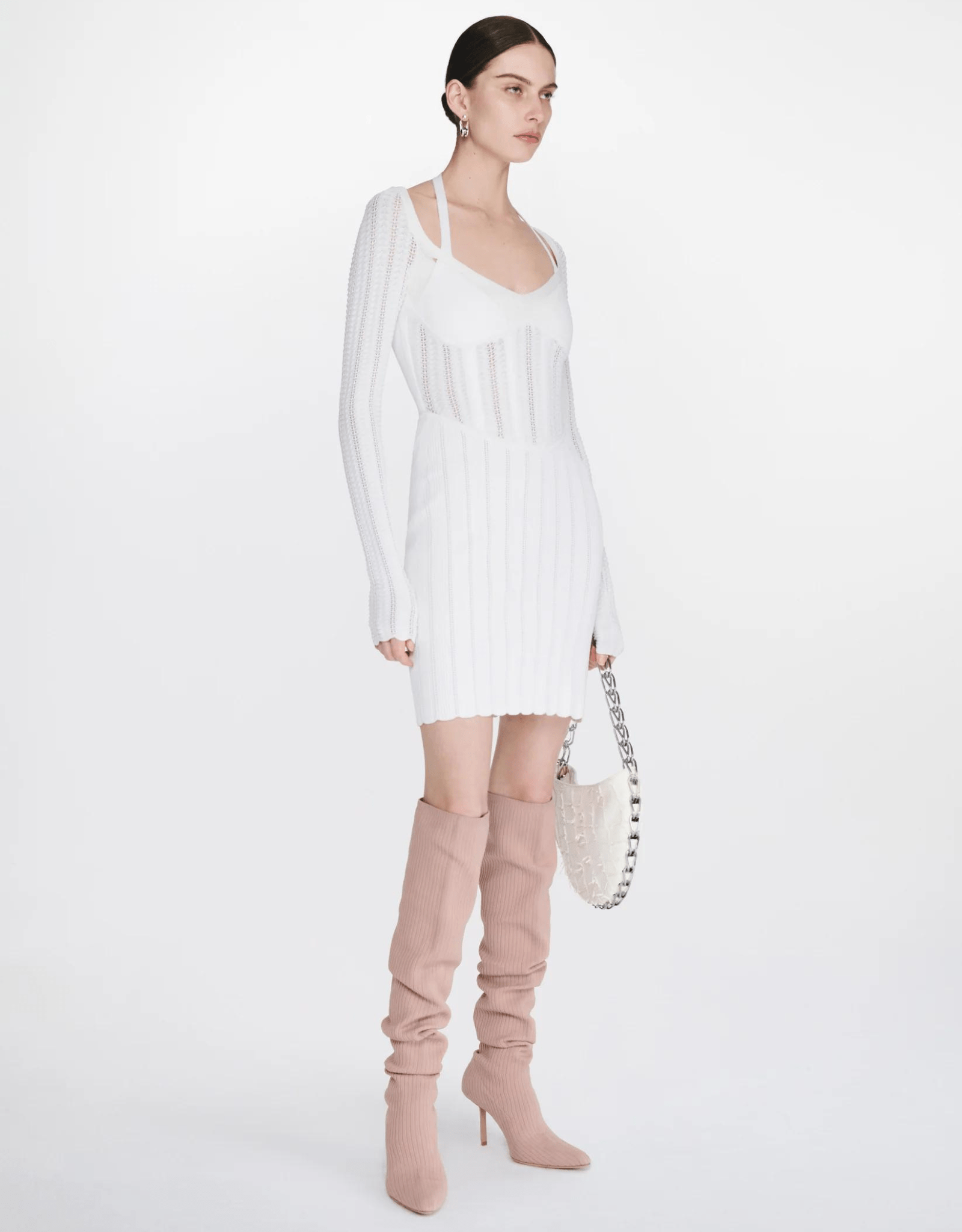 Hire Snakeskin Column Corset Dress - Size XS
